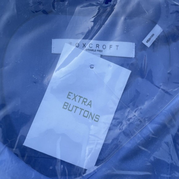 Foxcroft Wrinkle Free Classic Fit Shirt Women's Size 4P Blue Long Sleeve New VTG - Picture 6 of 6